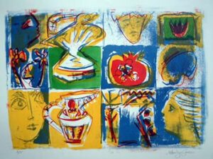 Homage to Picasso 76x57 cm Medium: carborundum etching Edition Size: 20
