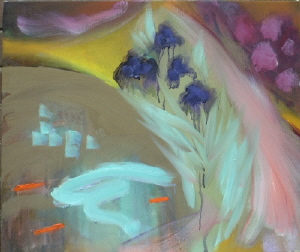 Water Iris 2 Oil on canvas 51x61 cm